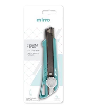 Estilete Profissional Mimo 18mm com 1 lâmina extras - Mimo