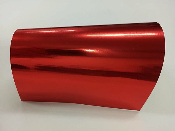 Papel Laminado (tipo Lamicote) Vermelho - 255g - A4 - Pacote com 3 unidades