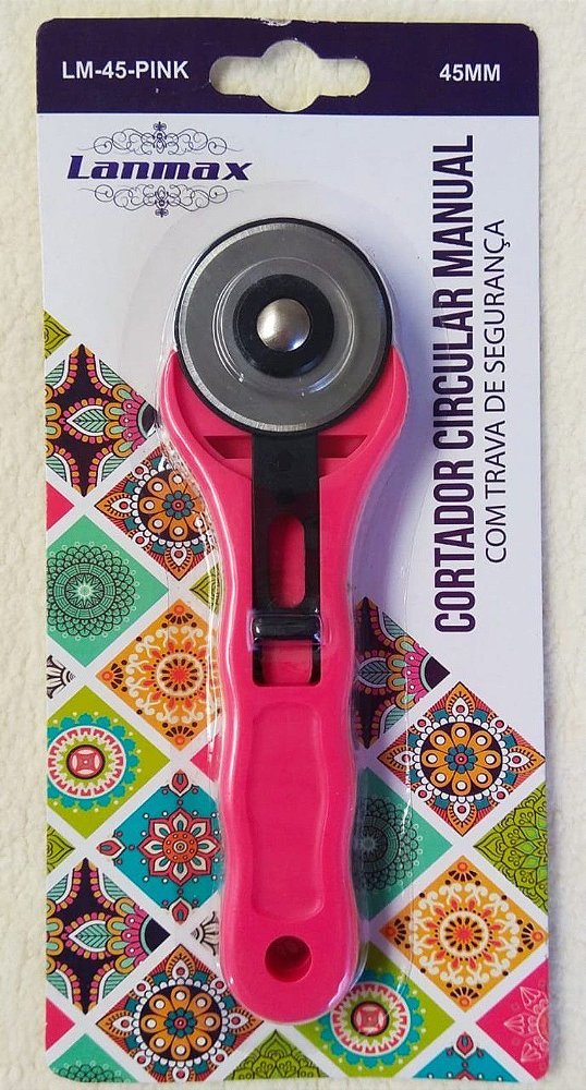 Cortador Circular Manual 45mm Pink - Lanmax