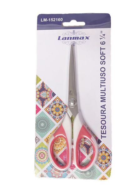 Tesoura Multiuso Soft 6 1/4" - Lanmax