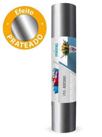 Vinil Adesivo Prata (Não é metalizado) -  30cm X 5m - Mimo