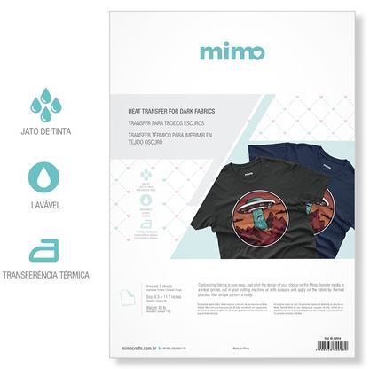 Transfer Imprimível Tecidos Escuros - Mimo - A4 - 5 Folhas