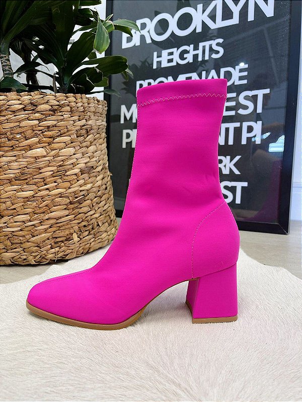 Bota Feminina Diana Lycra Pink - Cadência Feminina Shoes