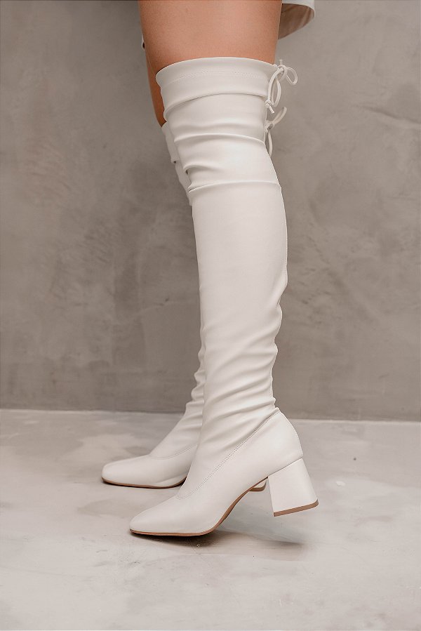 Bota Feminina Naty Over Off-white