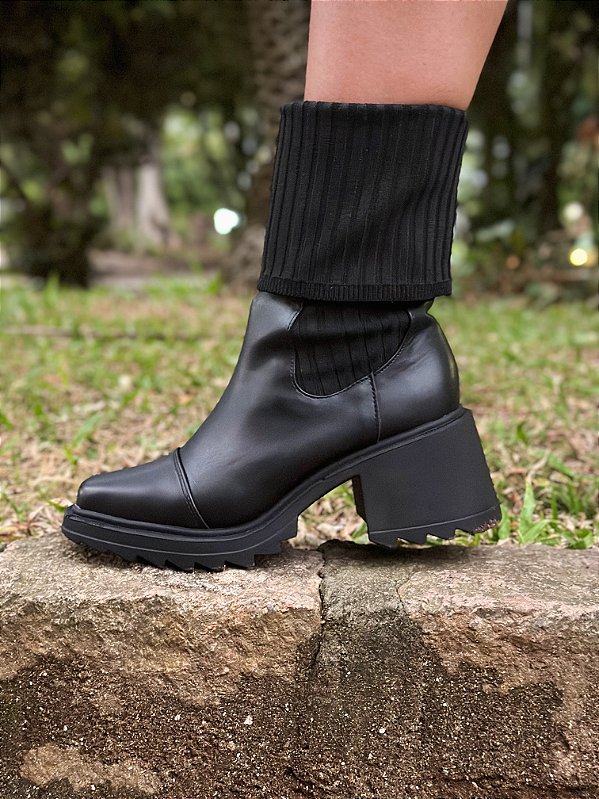 Dina Mirtz Bota De Cano Baixo Com Salto Dina Mirtz Botas De Salto