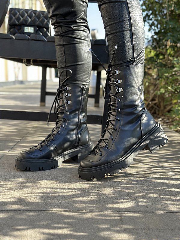 Coturno Feminino Bia Preto