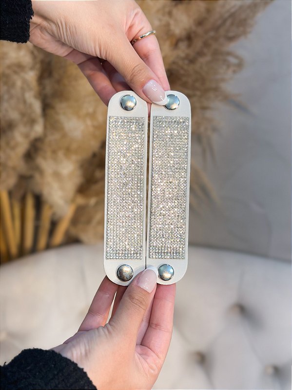 Fivela de strass Tayla Off-white