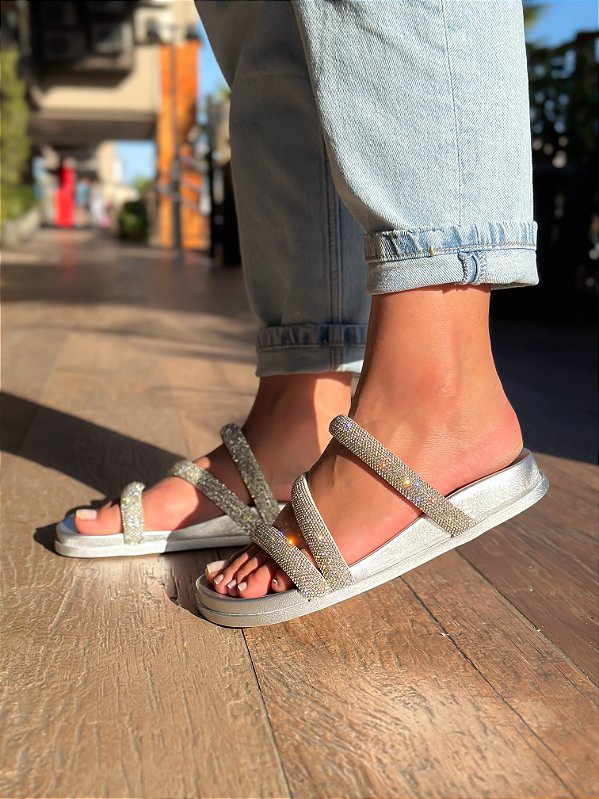 Birken Feminina Zaya Prata Strass