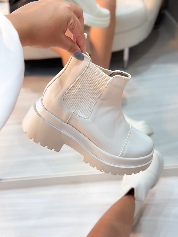 Coturno Chelsea Camila Off-white