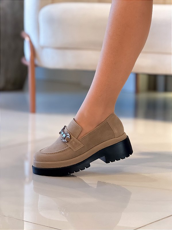 Mocassim Feminino Zoe Marrom Claro