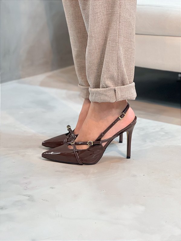 Scarpin Feminina Sasha Marrom Cacau
