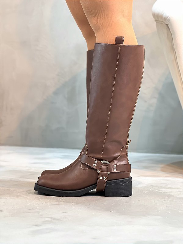 Bota Feminina Biker Taylor Marrom