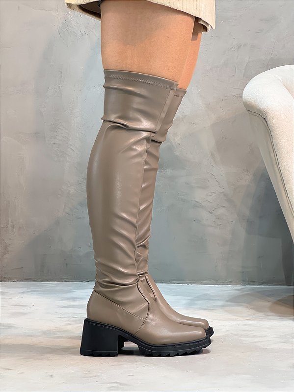 Bota Feminina Over Mavi Cinza
