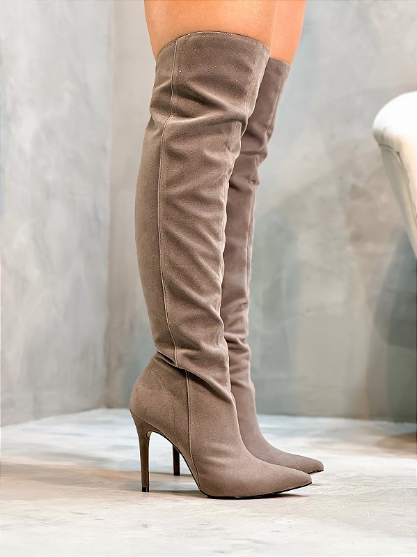 Bota Feminina Aline Over Cinza Ônix