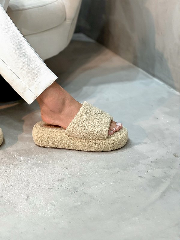 Flatform Teddy Bege