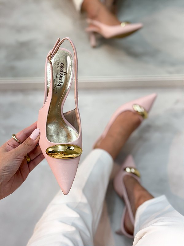 Scarpin Feminino Ariana Rosa bebê