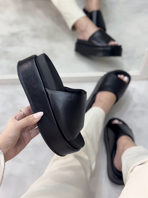 PRÉ VENDA - Birken Flatform Feminina Maya Preta