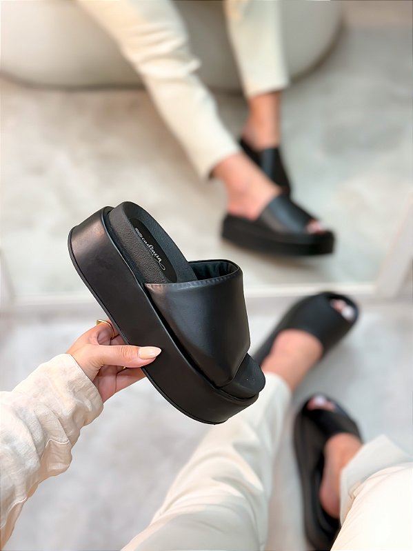 PRÉ VENDA - Birken Flatform Feminina Maya Preta