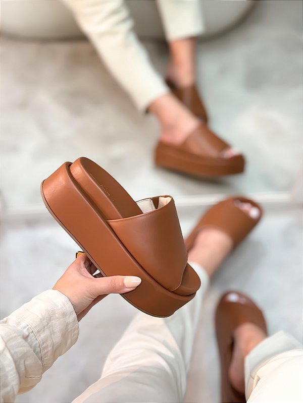 PRE VENDA - Birken Flatform Feminina Maya Camel