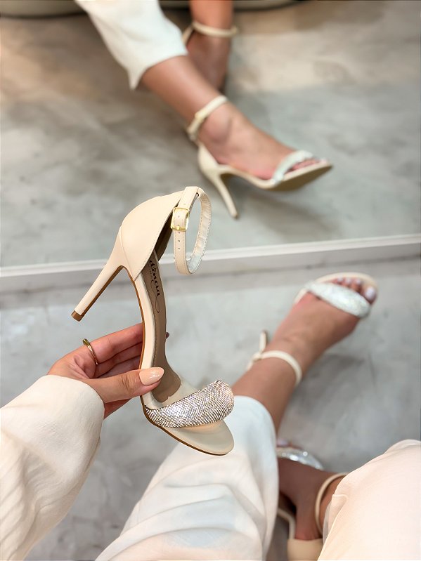 Sandália Feminina Gio Off-White