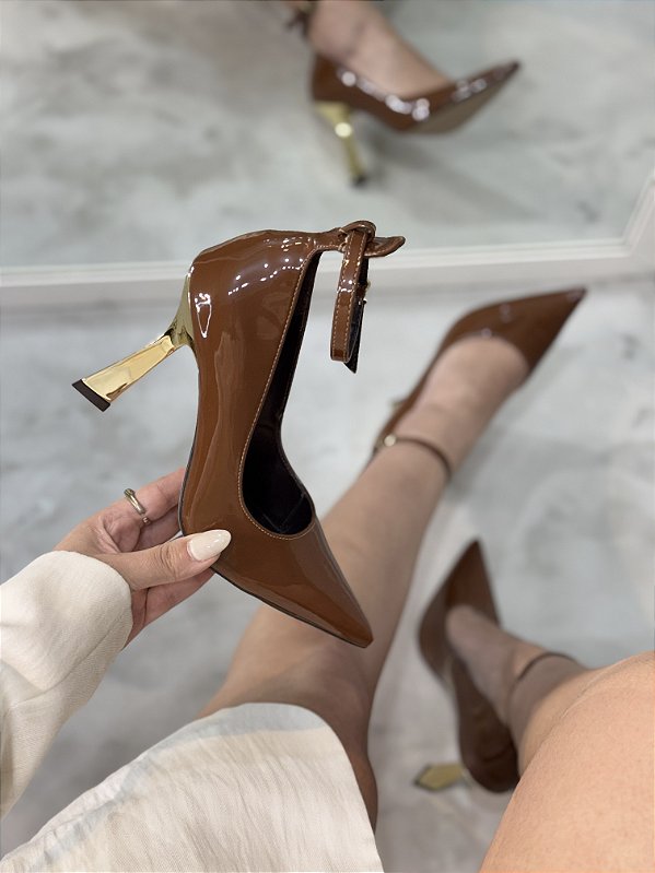 Scarpin Feminino Jordana Caramelo