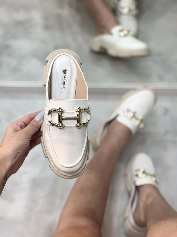 Mule Feminino Maika Off-white