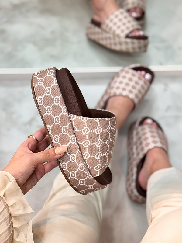 PRÉ VENDA - Flatform Feminina Paloma Marrom
