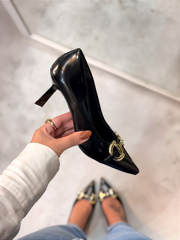 Scarpin Feminino Monique Preto