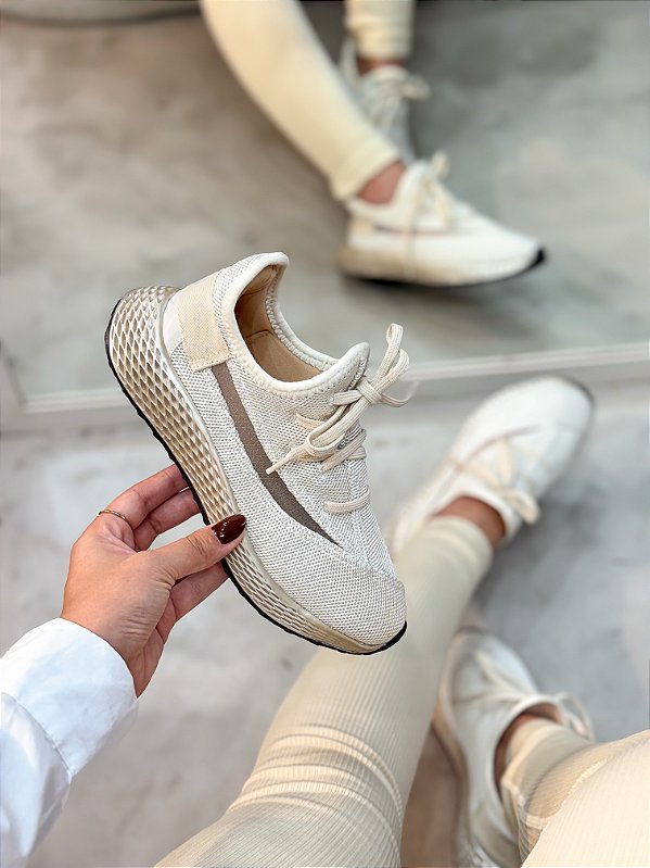 Tênis Feminino Adda Off-white Comfort
