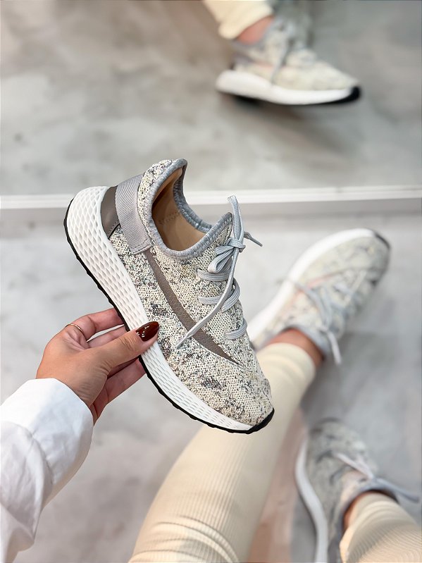 Tênis Feminino Adda Cinza Mescla colors