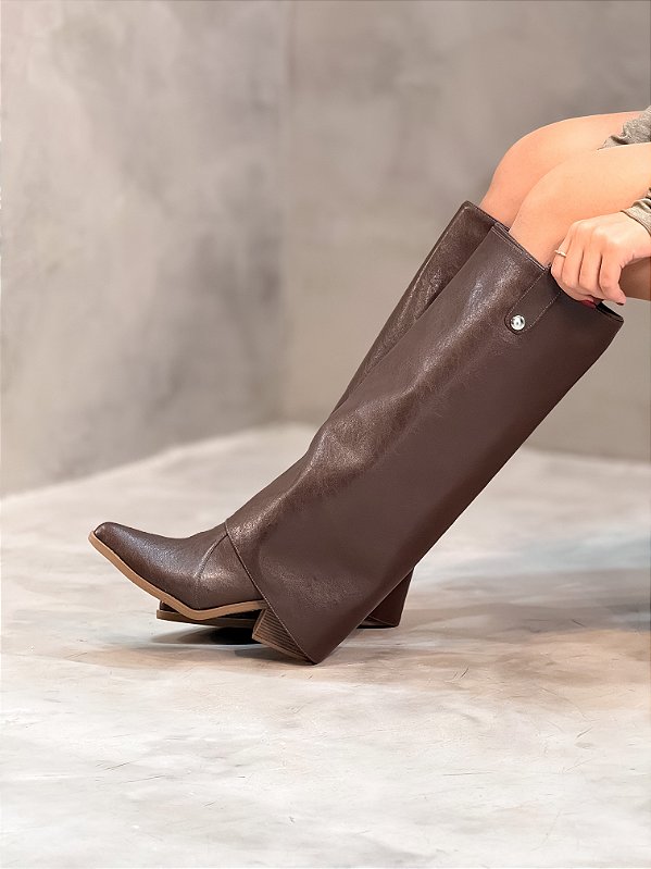 Bota 2 em 1 Capa Arizona Western Marrom