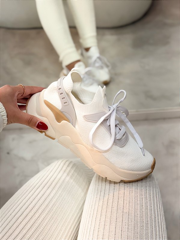 Tênis Feminino Lola em Meia Branco
