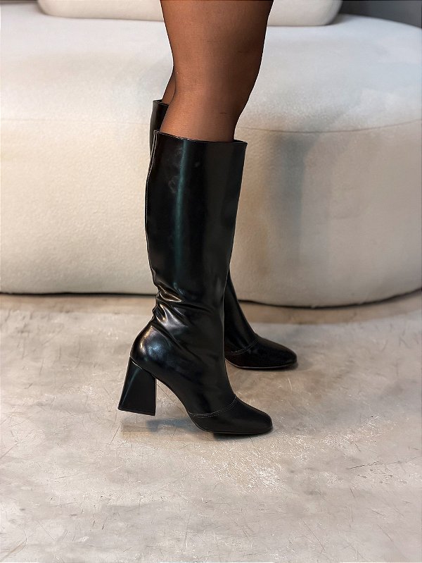 Bota Feminina Dani Preta Cano Alto