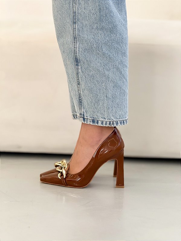 Scarpin Feminino Vitoria Camel