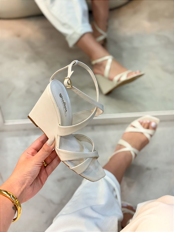 Sandália Anabela Cecilia Off-white