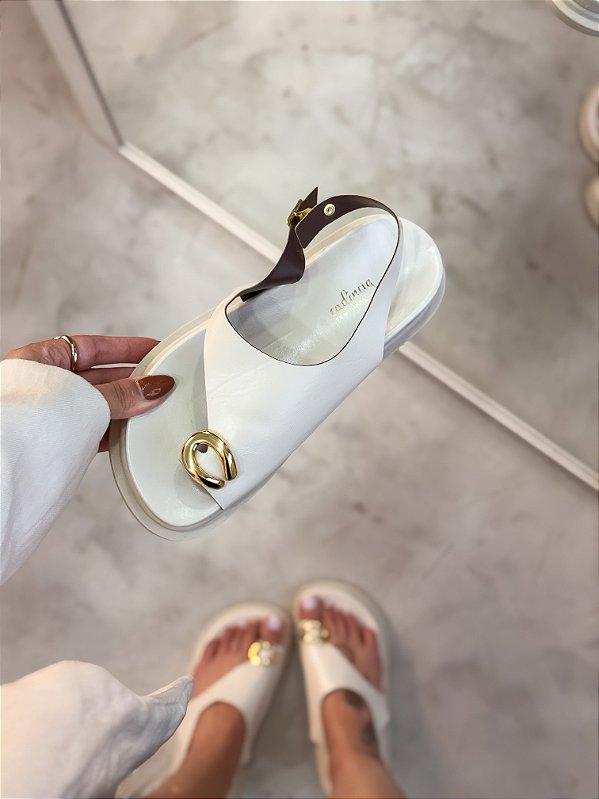 Papete Feminina Bianca Off-White