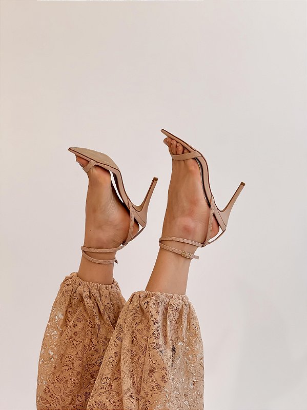 Sandália Leticia Nude Salto fino