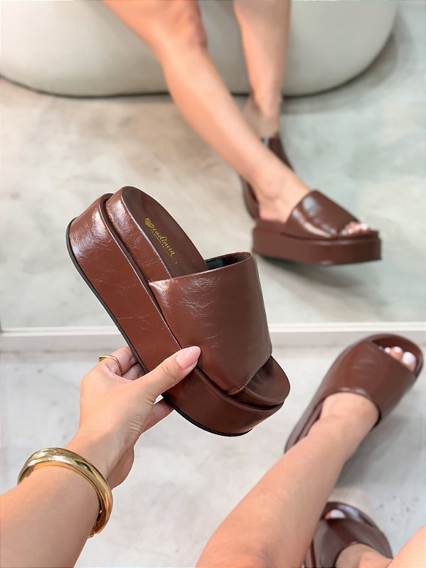 Birken Flatform Feminina Maya Marrom