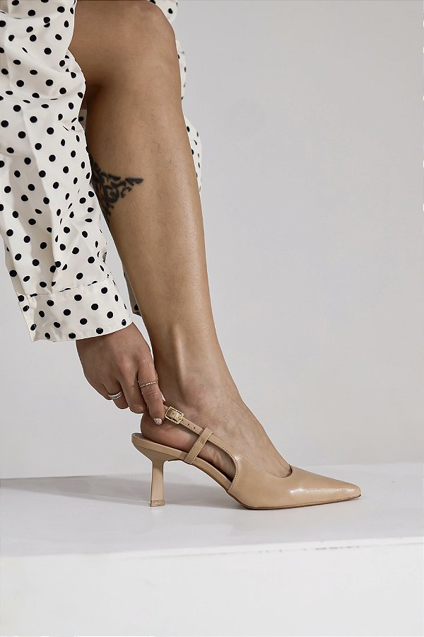 Slingback Feminino Margot Nude