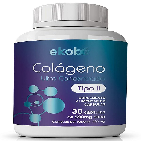 Colágeno Ultra Concentrado –Tipo II Suplemento alimentar contem 30 capsulas  - saúde estilo de vida