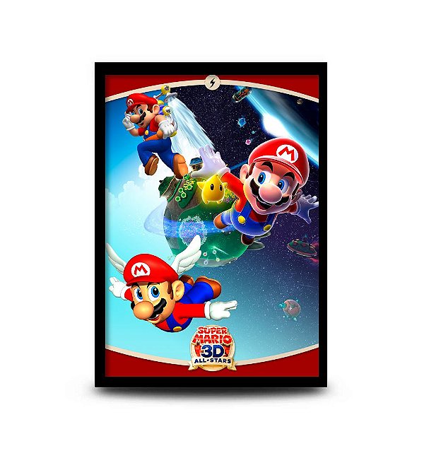Quadro Super Mario 3D All-Stars Versão 2 - 32,5 x 43cm