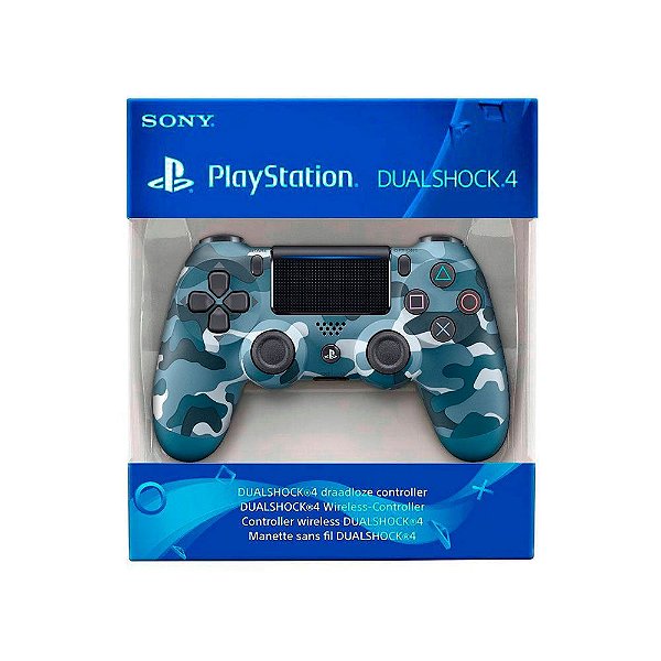 Controle Dualshock 4 1ª Linha - Camuflado Azul - PS4