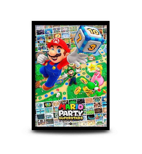 Quadro Mario Party Superstars - 32,5 x 43cm