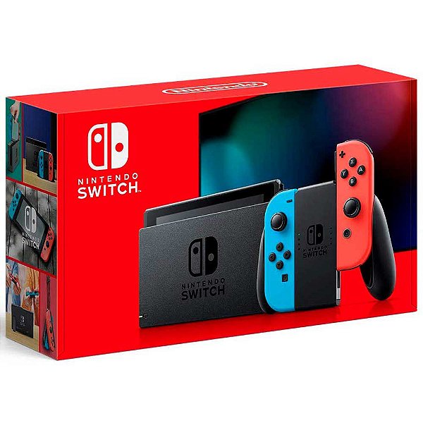 Nintendo Switch - Azul Neon e Vermelho Neon