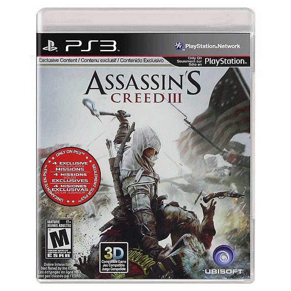 Assassin's Creed III (Usado) - PS3 - Mídia Física
