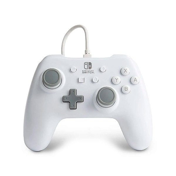 Controle PowerA Nintendo Switch Com Fio - Branco