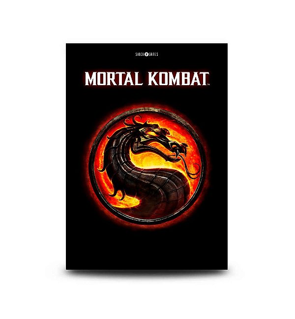 Quadro Mortal Kombat 9 Logo - 32,5 x 43cm