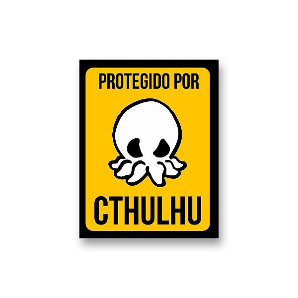 Placa Decorativa #49 Protegido por Cthulhu