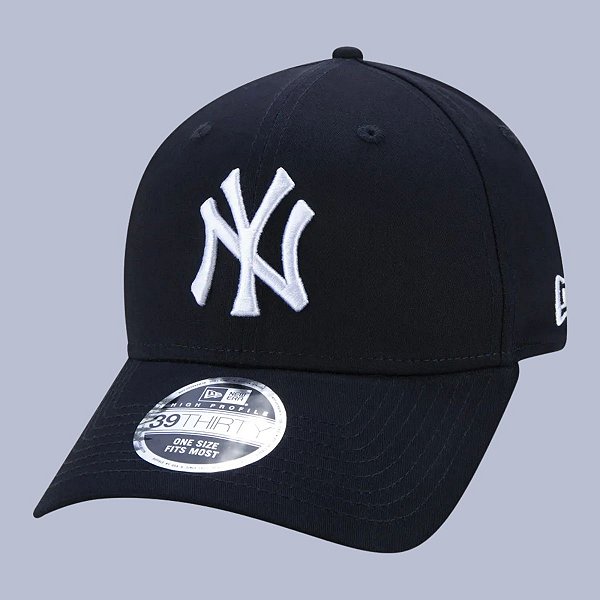 Boné New Era MLB 39Thirty High Crown New York Yankees Aba Curva Azul NEPERBON155
