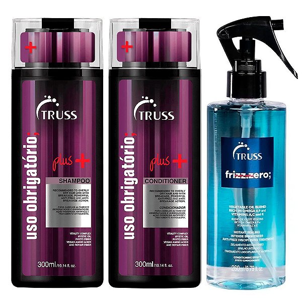 Truss Uso Obrigatorio Plus Shampoo Condicionador Frizz Zero - UAU